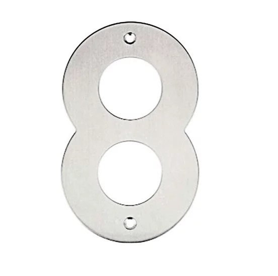 Numero Residencial 8 145mm Prata Bemfixa