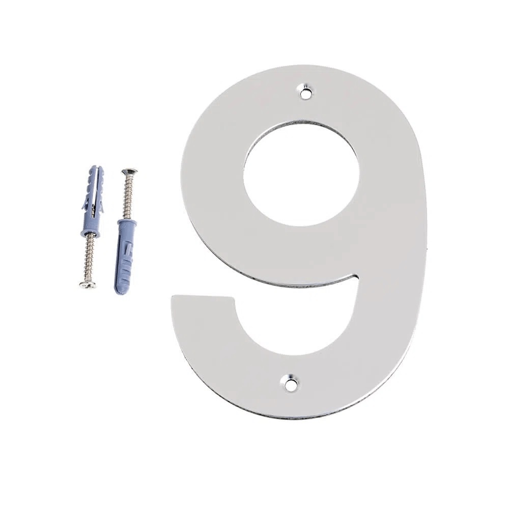 Numero Residencial 9 145mm Prata Bemfixa