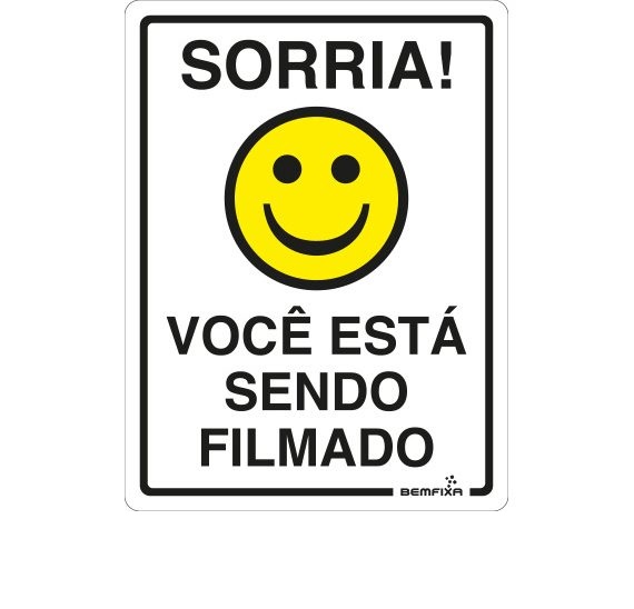 Placa 15x20 Sorria vc sen Filmado Bemfix