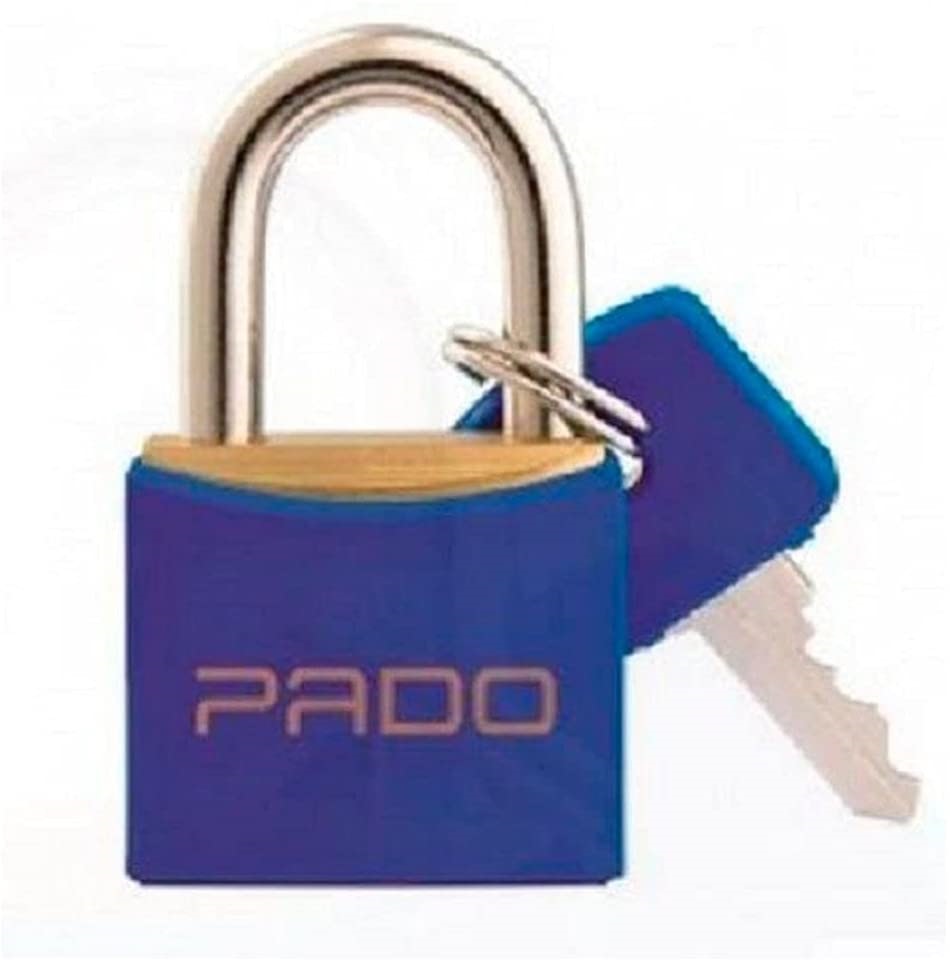 Cadeado 25mm C/pvc Azul Pado