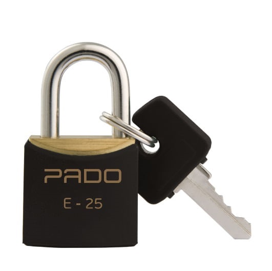 Cadeado 25mm C/pvc Preto Pado