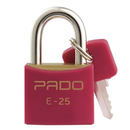 Cadeado 25mm C/pvc Rosa Pado