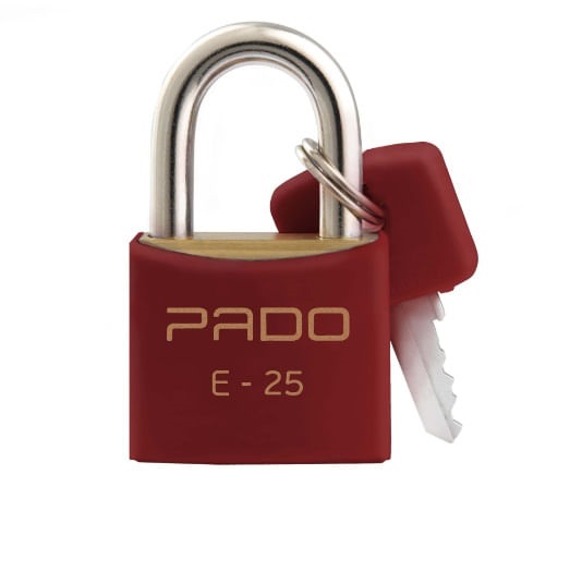 Cadeado 25mm C/pvc Vermelho Pado