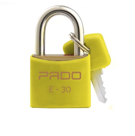 Cadeado 30mm C/pvc Amarelo Pado