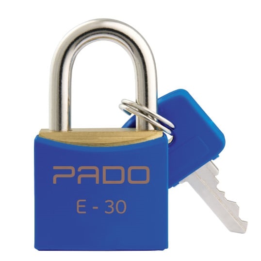 Cadeado 30mm C/pvc Azul Pado