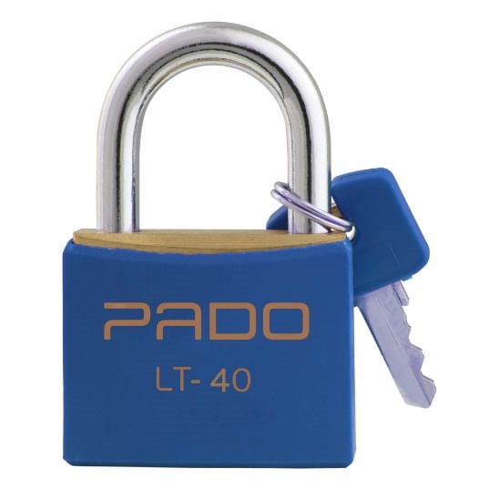 Cadeado 40mm C/pvc Azul Pado