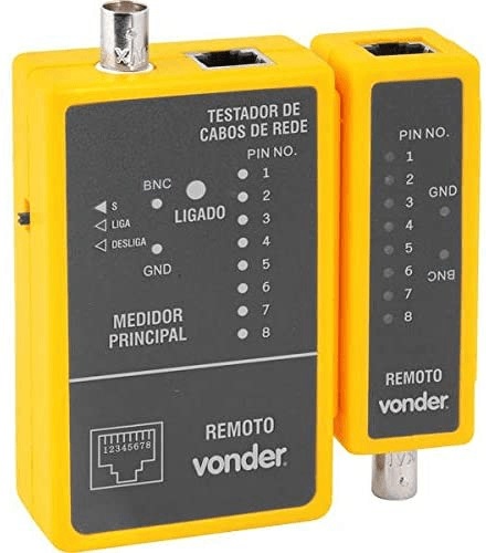 Testador Cabos de Rede Rj45/coaxial Vond
