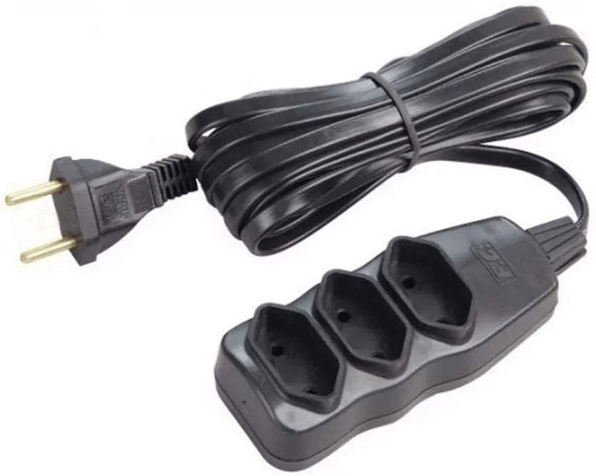 Extensao Dupla 5m Preta f.c