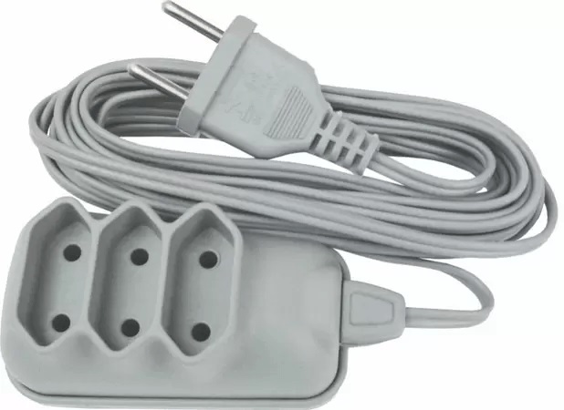 Extensao Tripla 10m Cinza f.c