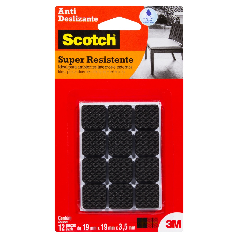 Protetor Anti Risco Quadrado Preto P 3M