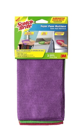 Super Pano Multiuso Scotch-Brite Com 3 Unidades - 3m