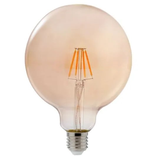 Lampada led fil G125 6w 2200k e27 Nitrol