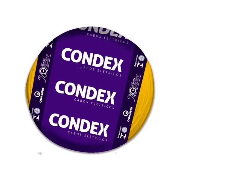 Cabo Flex 2,5mm Amarelo C/100mt Condex