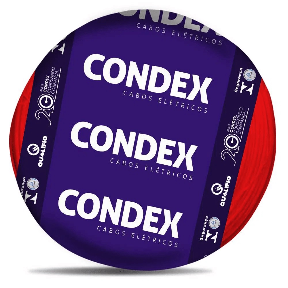 Cabo Flex 2,5mm Vermelho C/100mt Condex