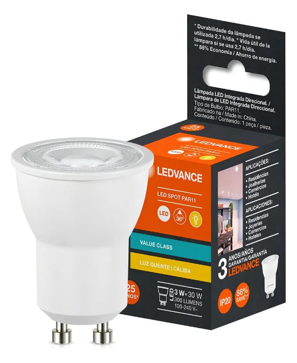Lampada led Par11 3w 2700k Gu10 Osram