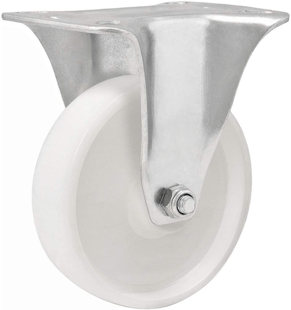 Rodizio Fixo Industrial Leve 1   De Nylon Branco Vonder