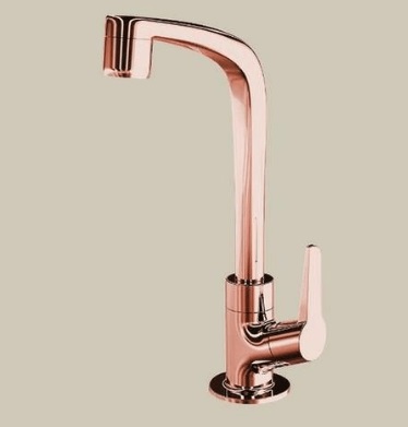 Torneira Para Lavatório LorenFlatt Rose Gold 1195 F71 Lorenzetti