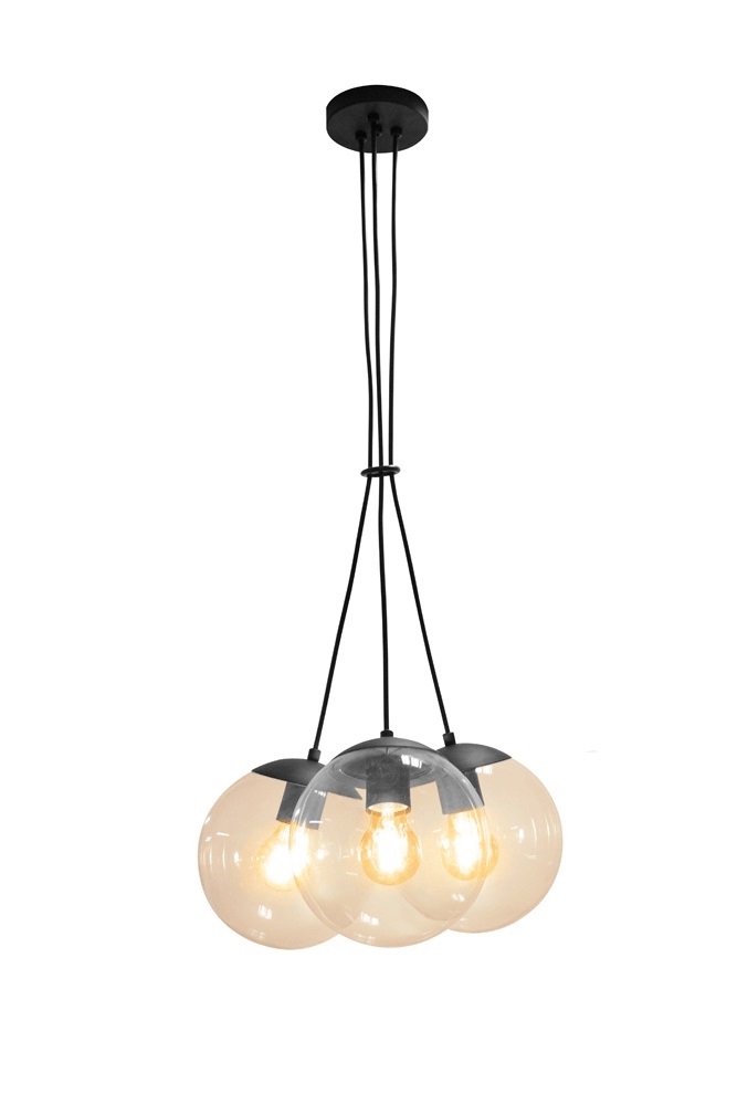 Pendente Globb 3x vd Leit Dourado Blumen