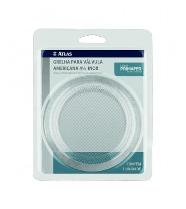 Grelha P/valvula Americana 4½ Inox Atlas