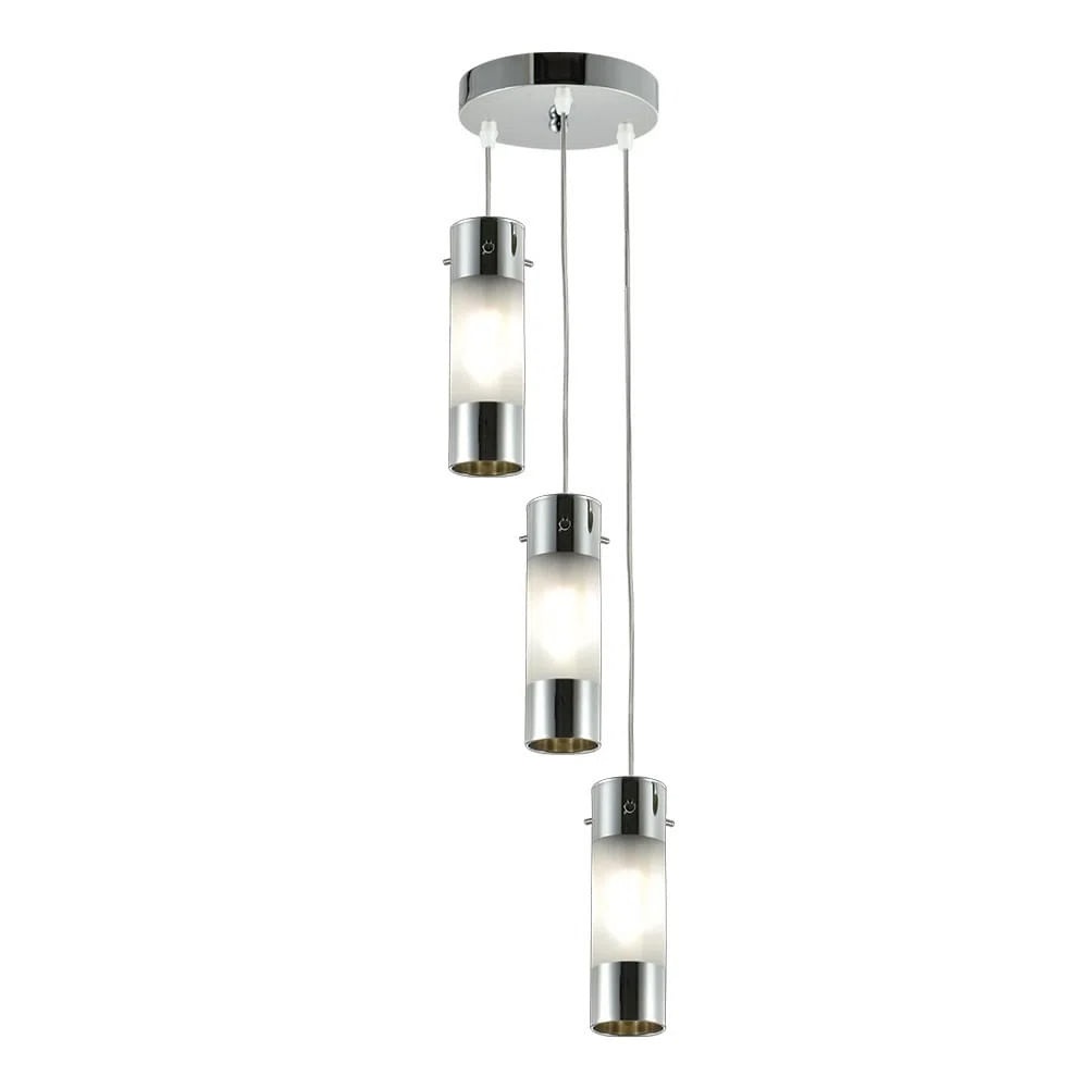 Pendente Elegance Cromo 15x100cm 3l Llum