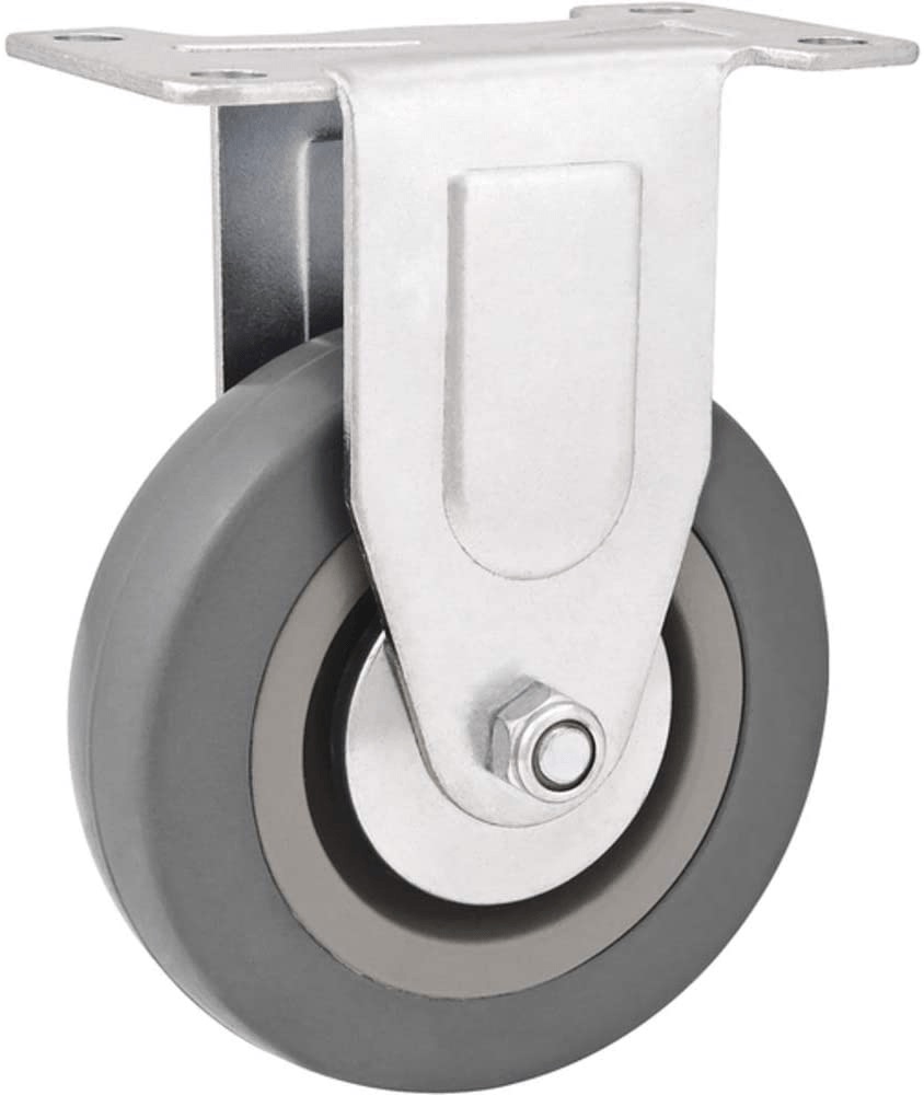 Rodízio Fixo Industrial Leve 2” de Borracha e Pvc Cinza Vonder