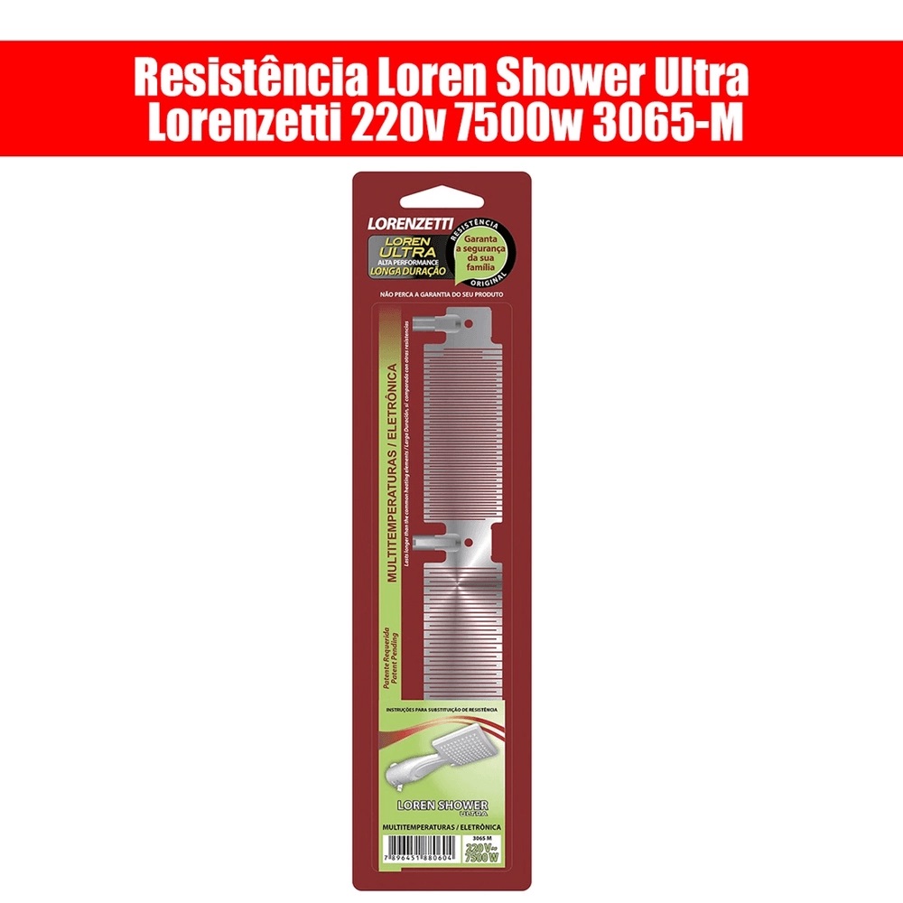 Resistência Loren Shower Ultra 3065-M 7500w 220v Lorenzetti