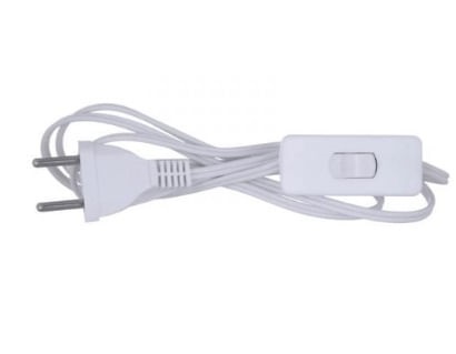 Cordão com Interruptor Meio Fio 1,20 Metro Branco - Interneed
