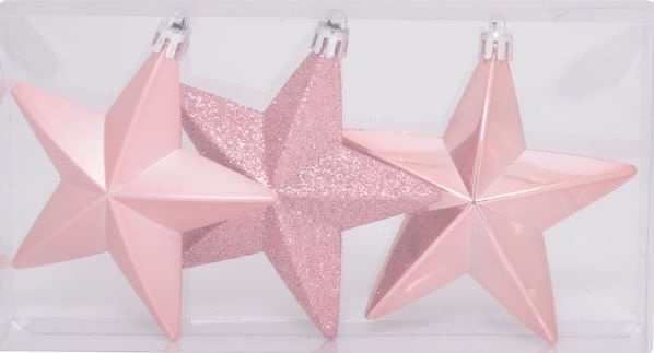 EnfeitePara Pendurar Estrela Reg 10cm 3Un - Cromus