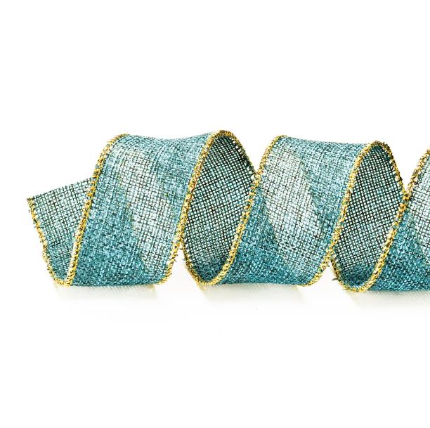 Fita Aramada Azul Claro/Ouro 6,3cmx9,14m - Cromus