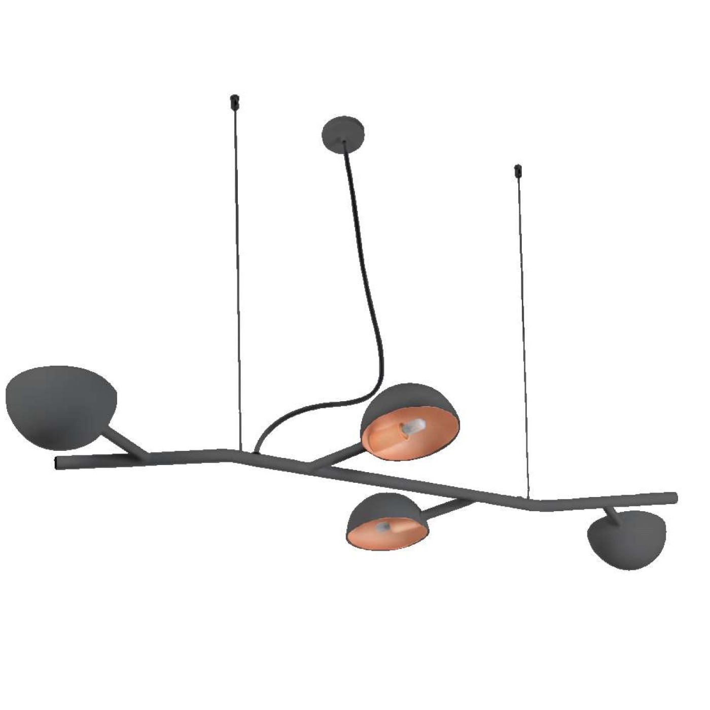Pendente Ball al 950mm 4xg9 Chumbo Blume