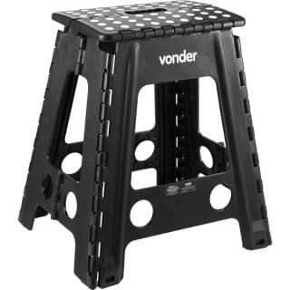 Banqueta Plast Dobravel 450mm pt Vonder