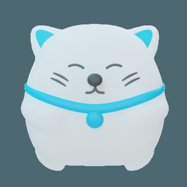 Led Noturna Gatinho Azul Bivolt Exatron