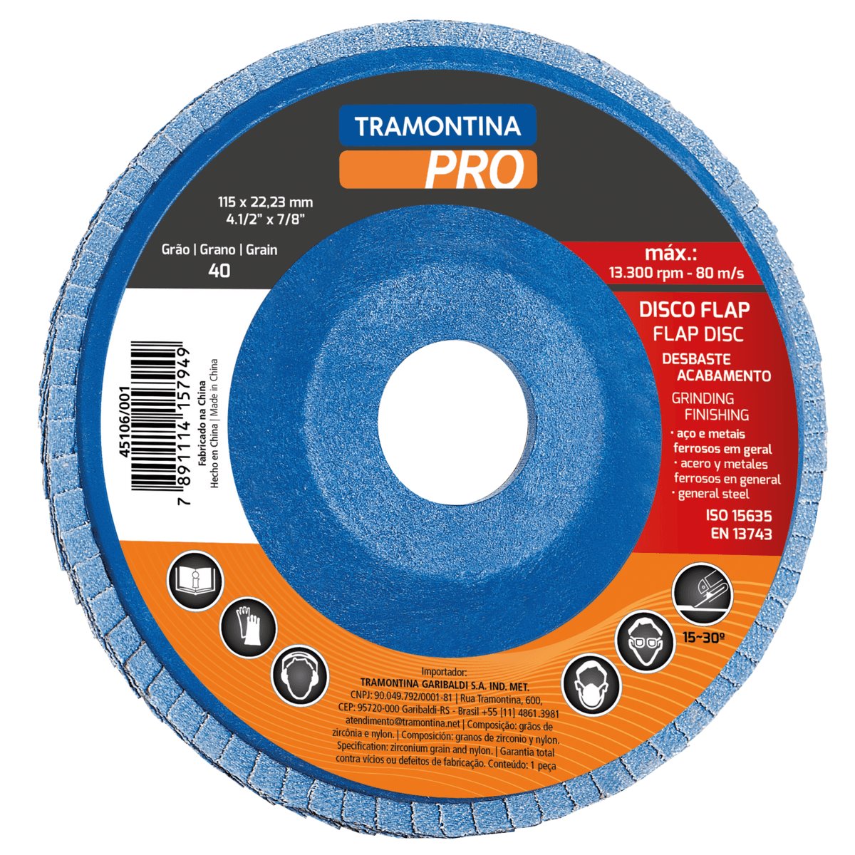 Disco Flap 4.1/2 Grao 80 45106003 pro