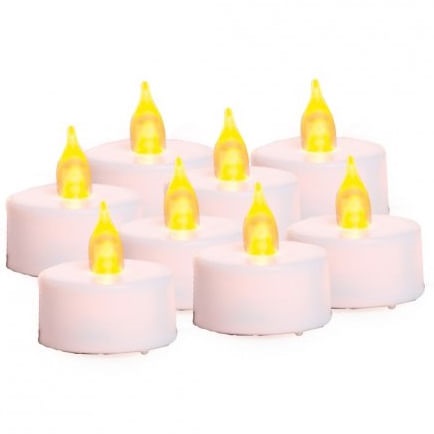 Vela Tealight 1 Bateria mor jg C/8pc