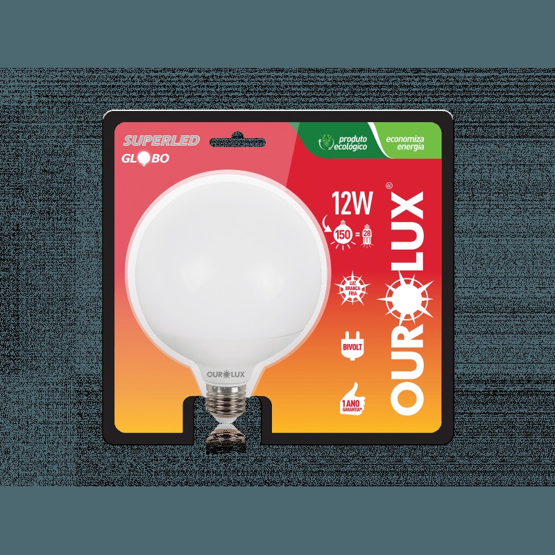 Lampada Superled Globo 12w 2700k Ourolux