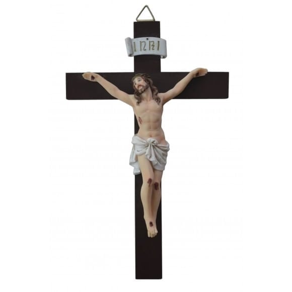 Crucifixo de Madeira Parede 30cm