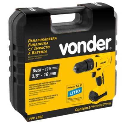 Parafusadeira/furadeira de Impacto A Bateria 12v Bivolt PFV120I - Vonder