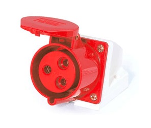 Tomada sob 2p+t 380v 16a 9h Lukma