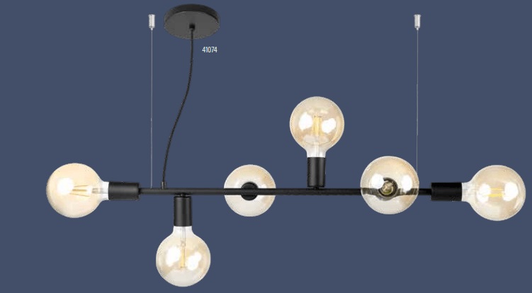Pendente Decor pt 6l S/lpd 78x15x150cm