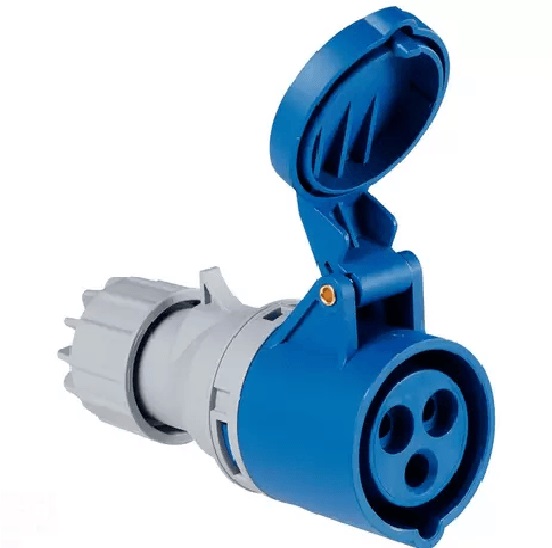 Tomada Acoplam 2p+t 32a 6h Azul Tramonti