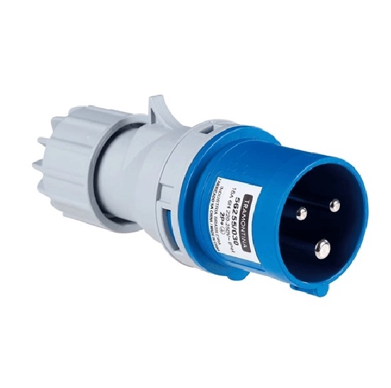 Plugue 2p+t 16a Azul 6h Tramontina

