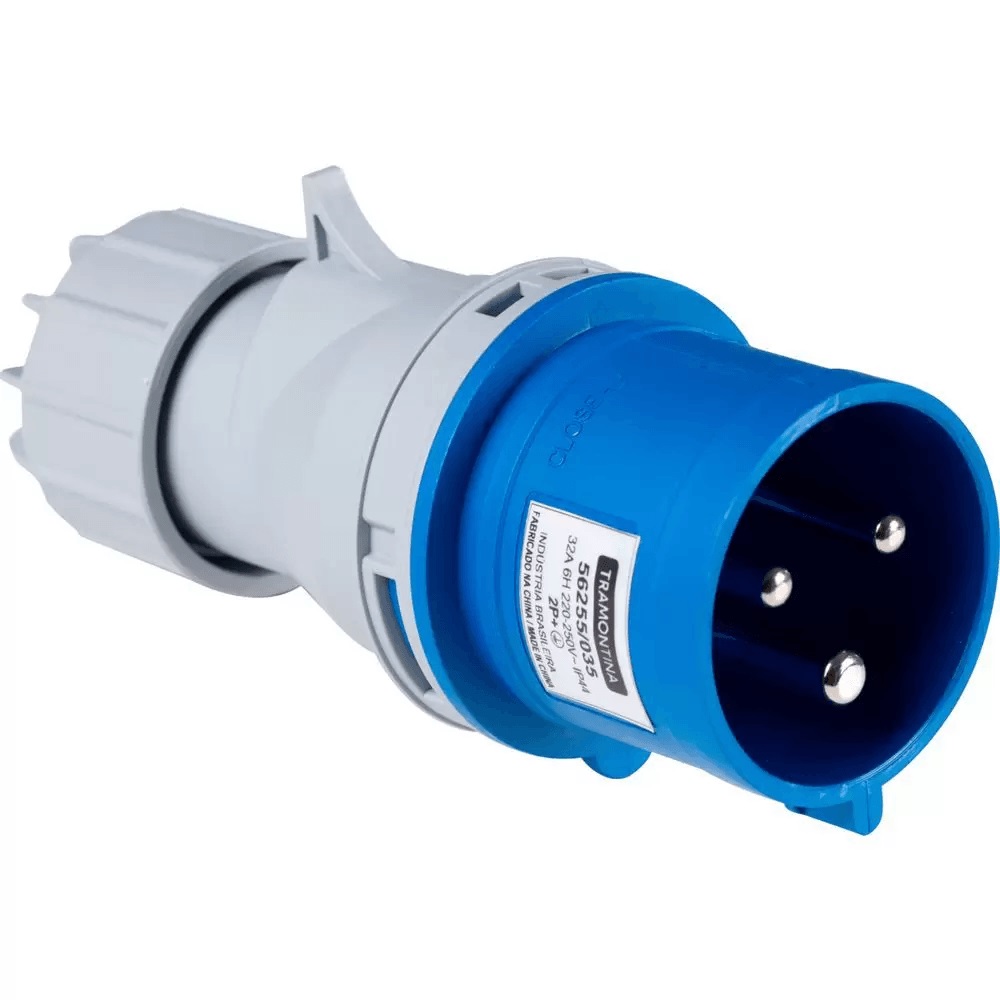 Plugue 2p+t 32a Azul Tramontina