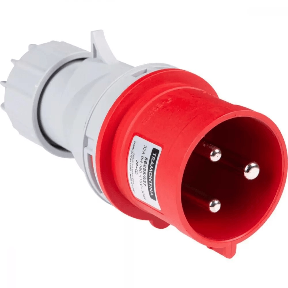 Plugue 2p+t 32a Vermelho Tramontina