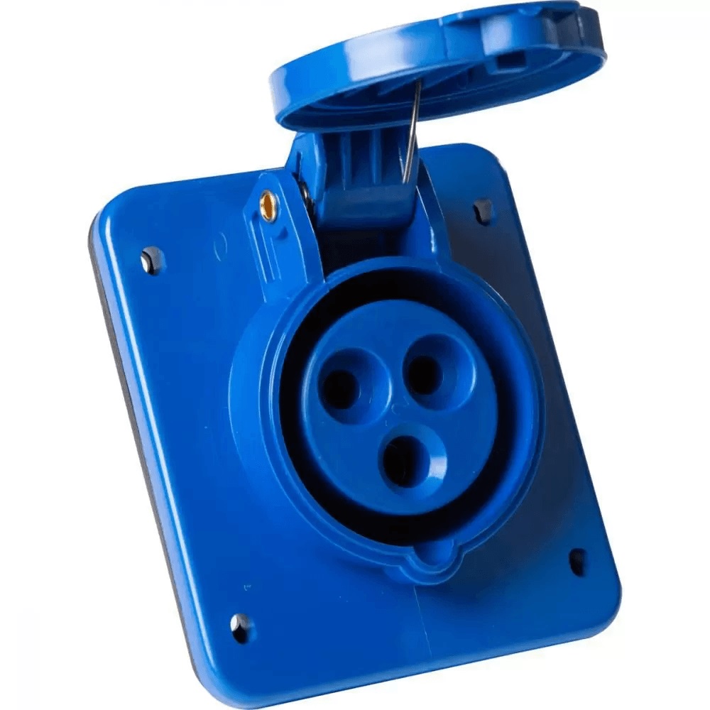 Tomada emb 2p+t 16a 6h Azul Tramontina