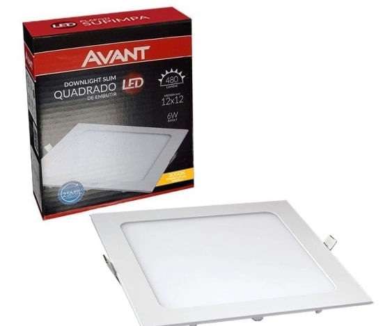 Painel emb qd led 6w 12cm 4000k Avant