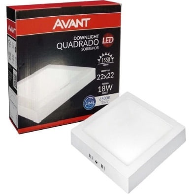 Painel sob qd 22cm 3000k 18w Avant