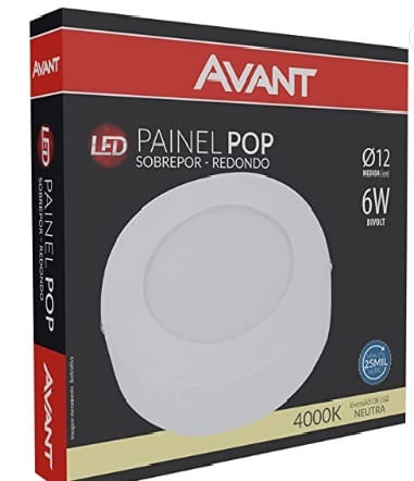 Painel sob red 12 3000k 6w Avant