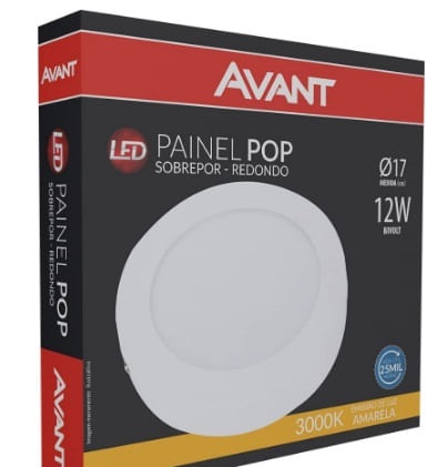 Painel sob red 17 3000k 12w Avant