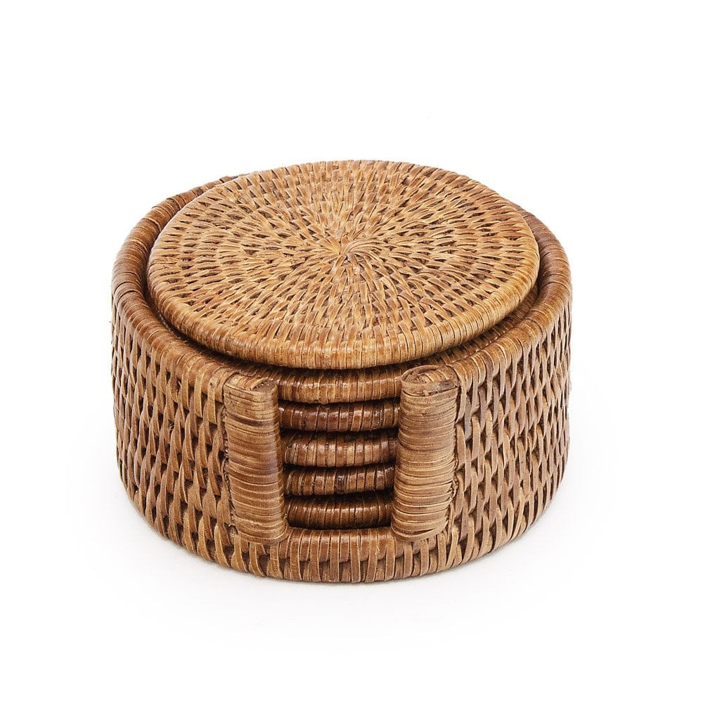 Porta Copo red Rattan mrc kit C/6pc