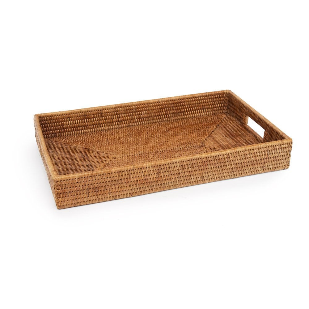 Bandeja Decorativa Retang Marrom Claro